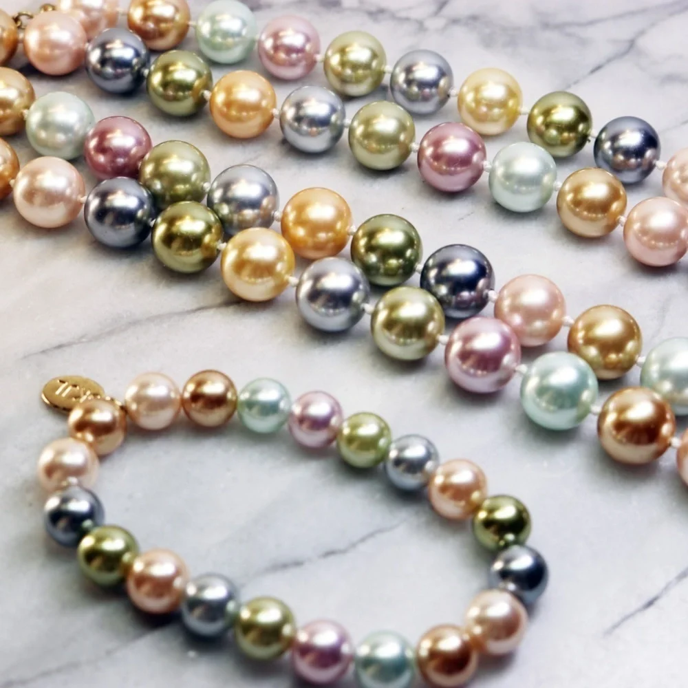 Kenneth Jay Lane Inaugural Pearl Parure - Necklace, Earrings & Bracelet 2009 EUC